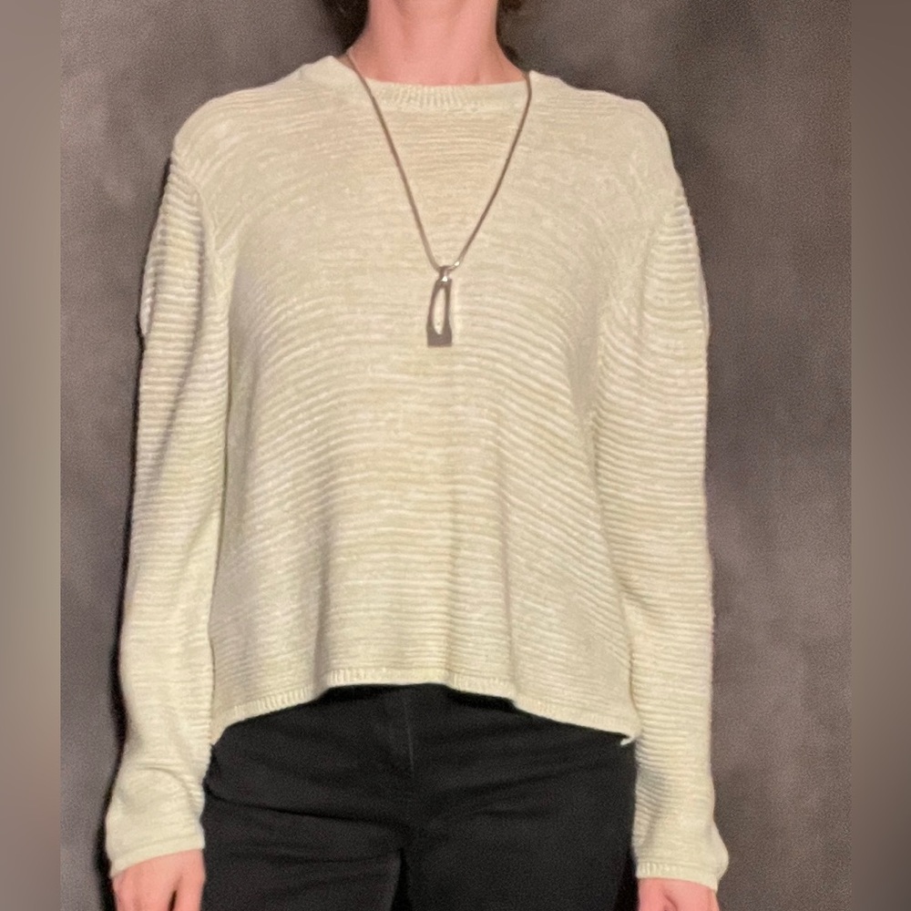 Cotton On Light Sage Green Ribbed Knit Long Sleeve Top